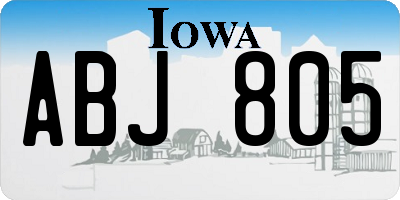 IA license plate ABJ805
