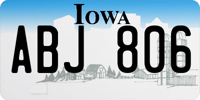 IA license plate ABJ806