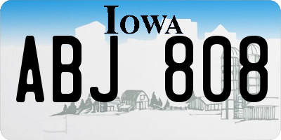IA license plate ABJ808