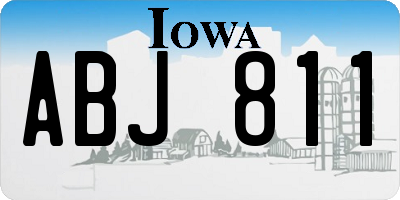 IA license plate ABJ811