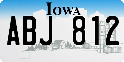 IA license plate ABJ812