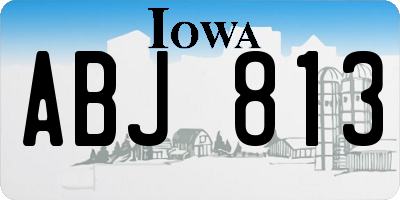 IA license plate ABJ813