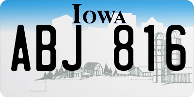IA license plate ABJ816