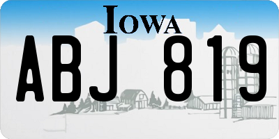 IA license plate ABJ819
