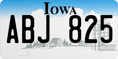 IA license plate ABJ825