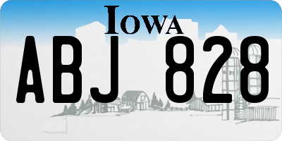 IA license plate ABJ828