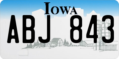 IA license plate ABJ843