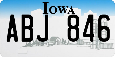 IA license plate ABJ846