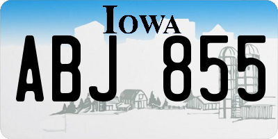 IA license plate ABJ855
