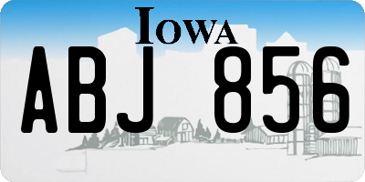 IA license plate ABJ856