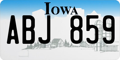 IA license plate ABJ859