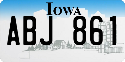 IA license plate ABJ861