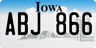 IA license plate ABJ866