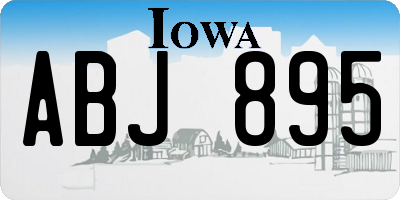IA license plate ABJ895
