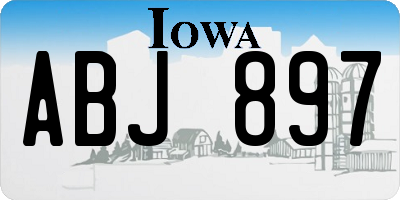 IA license plate ABJ897
