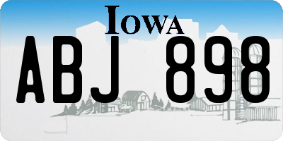 IA license plate ABJ898