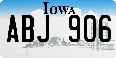 IA license plate ABJ906
