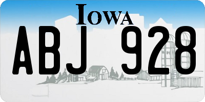 IA license plate ABJ928