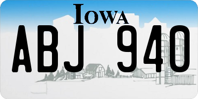 IA license plate ABJ940