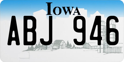 IA license plate ABJ946