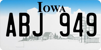 IA license plate ABJ949