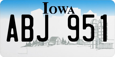 IA license plate ABJ951