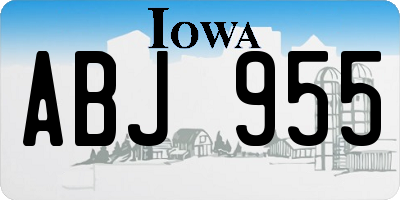 IA license plate ABJ955