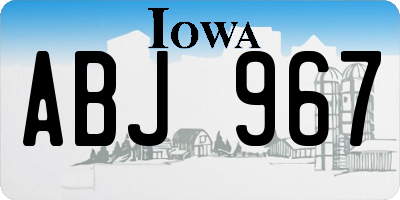 IA license plate ABJ967