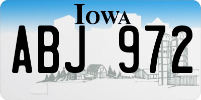 IA license plate ABJ972