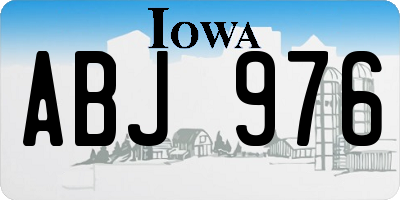 IA license plate ABJ976