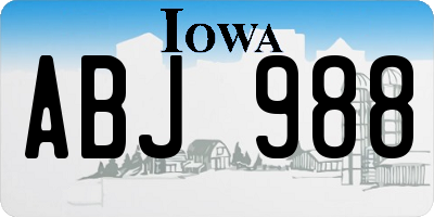 IA license plate ABJ988