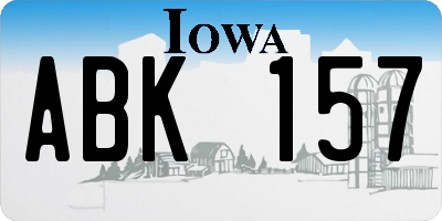 IA license plate ABK157