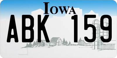 IA license plate ABK159
