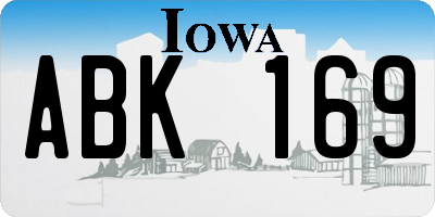 IA license plate ABK169