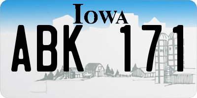 IA license plate ABK171