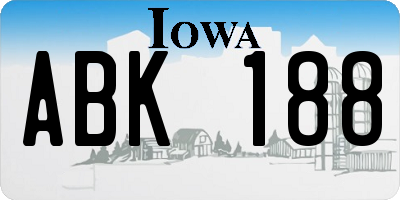 IA license plate ABK188