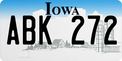 IA license plate ABK272