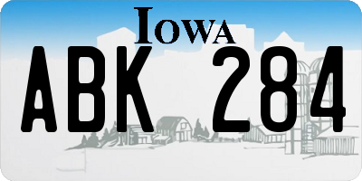 IA license plate ABK284