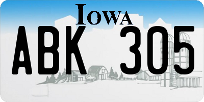IA license plate ABK305