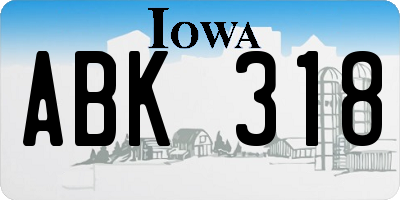 IA license plate ABK318