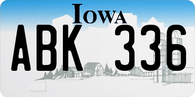 IA license plate ABK336