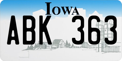 IA license plate ABK363