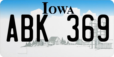 IA license plate ABK369