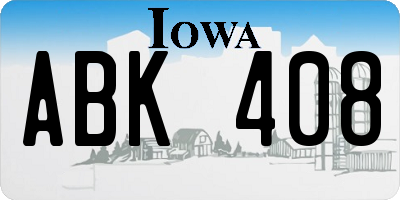 IA license plate ABK408