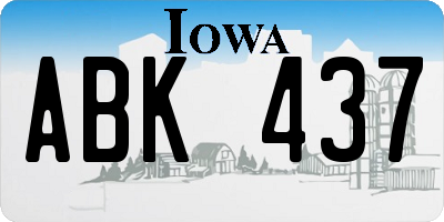 IA license plate ABK437