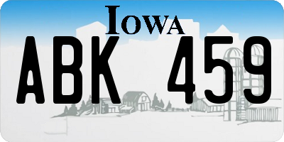 IA license plate ABK459