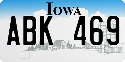 IA license plate ABK469
