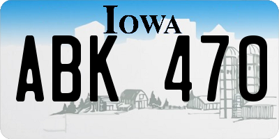 IA license plate ABK470