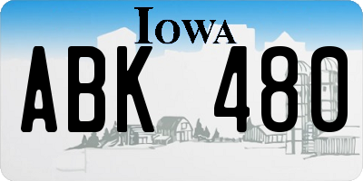 IA license plate ABK480
