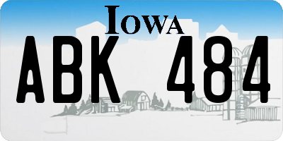 IA license plate ABK484